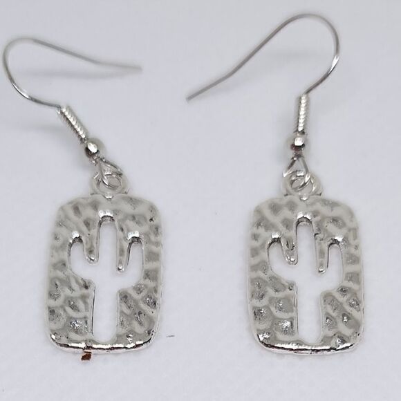 Women's dangle earrings cactus new d90 - Picture 1 of 1
